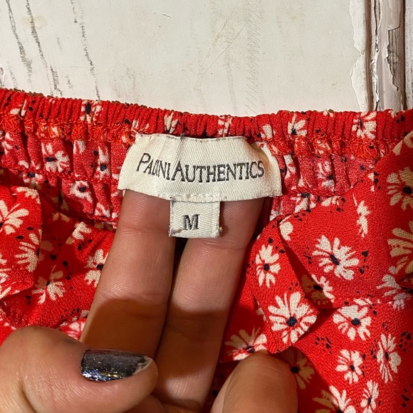 Padini Authentics || Western Red Floral Mini Dress - Picture 6 of 7